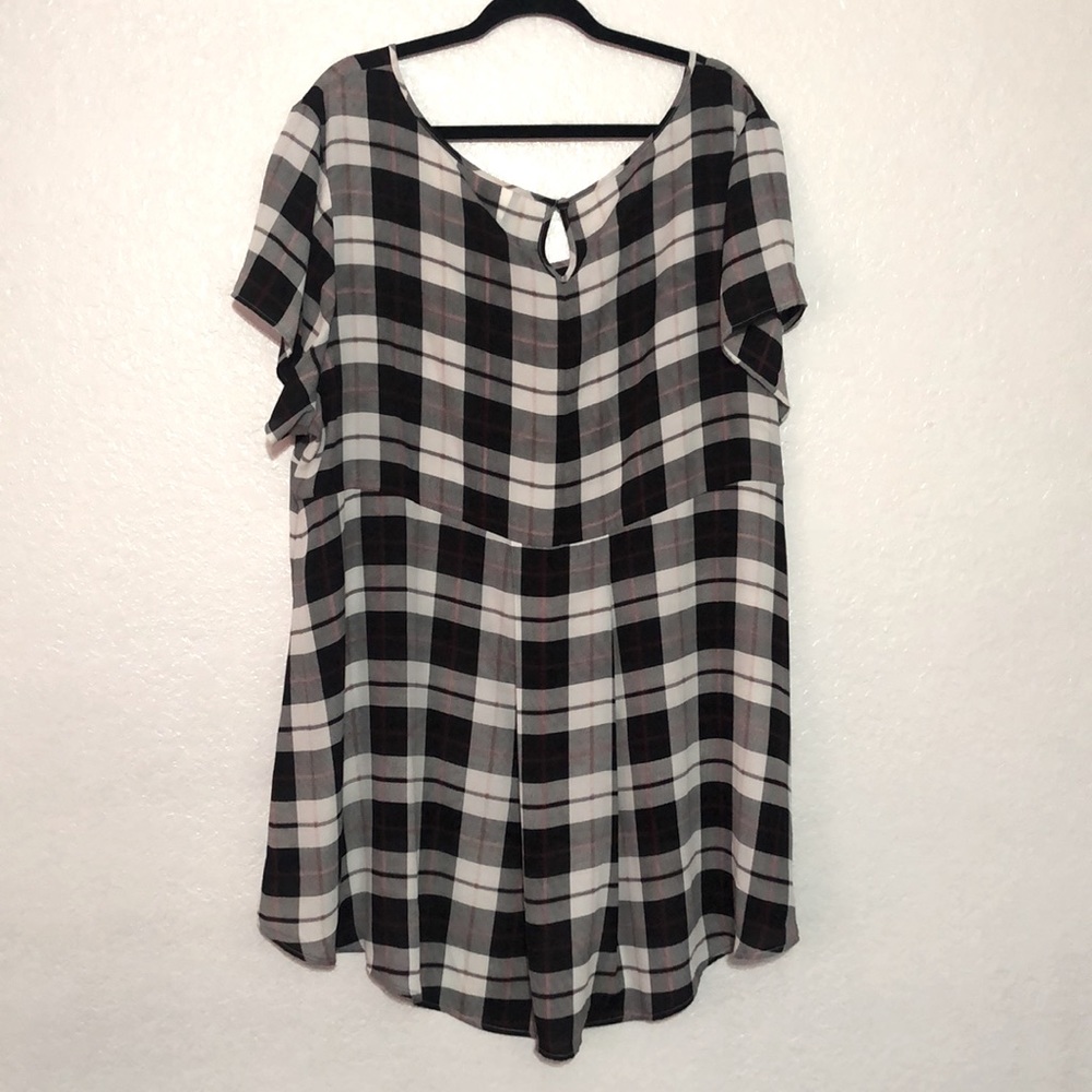 Torrid Black and White Plaid Top - Picture 6 of 7